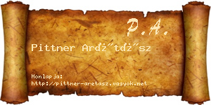 Pittner Arétász névjegykártya